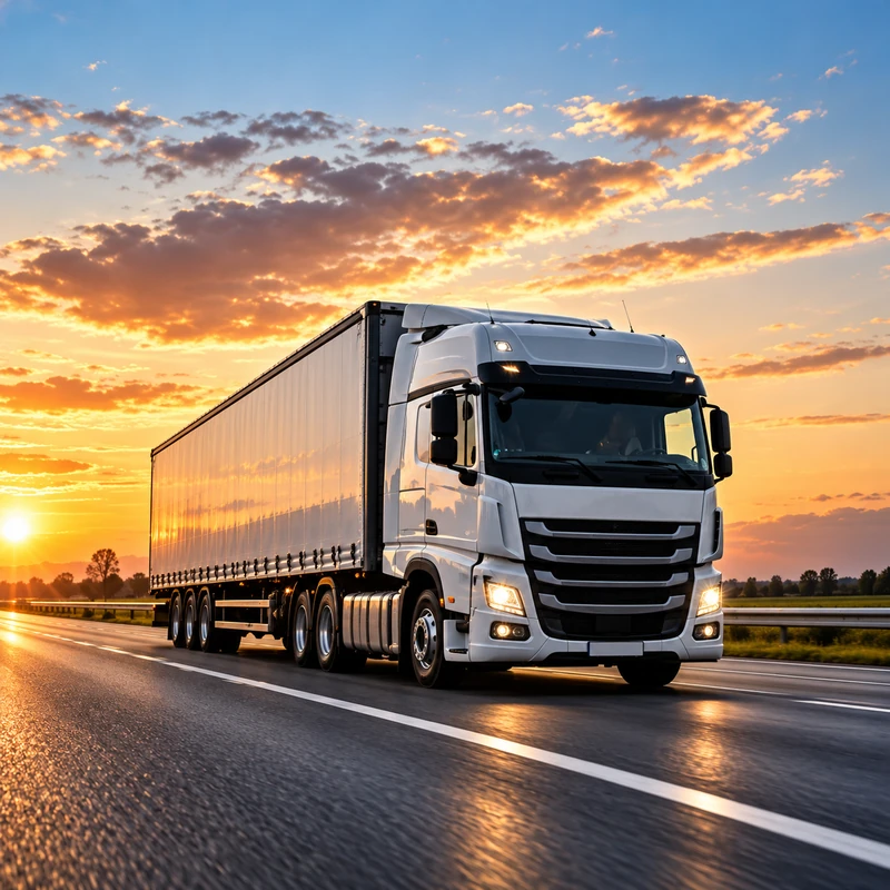 Freight truck on the road